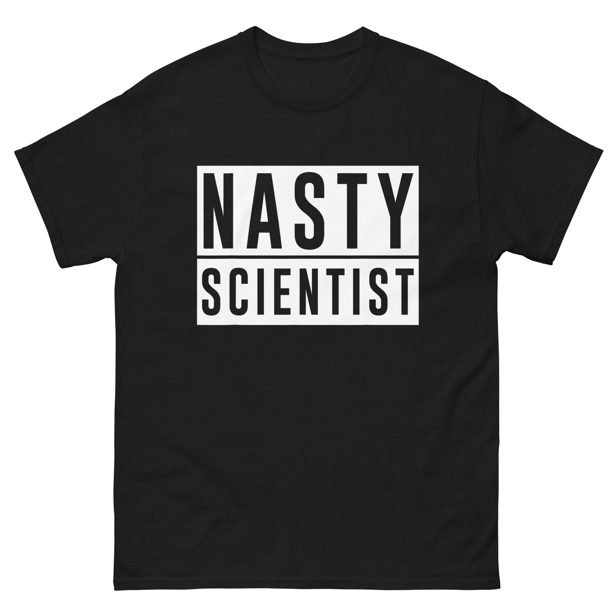 Nasty Scientist T-shirt bold typography design
