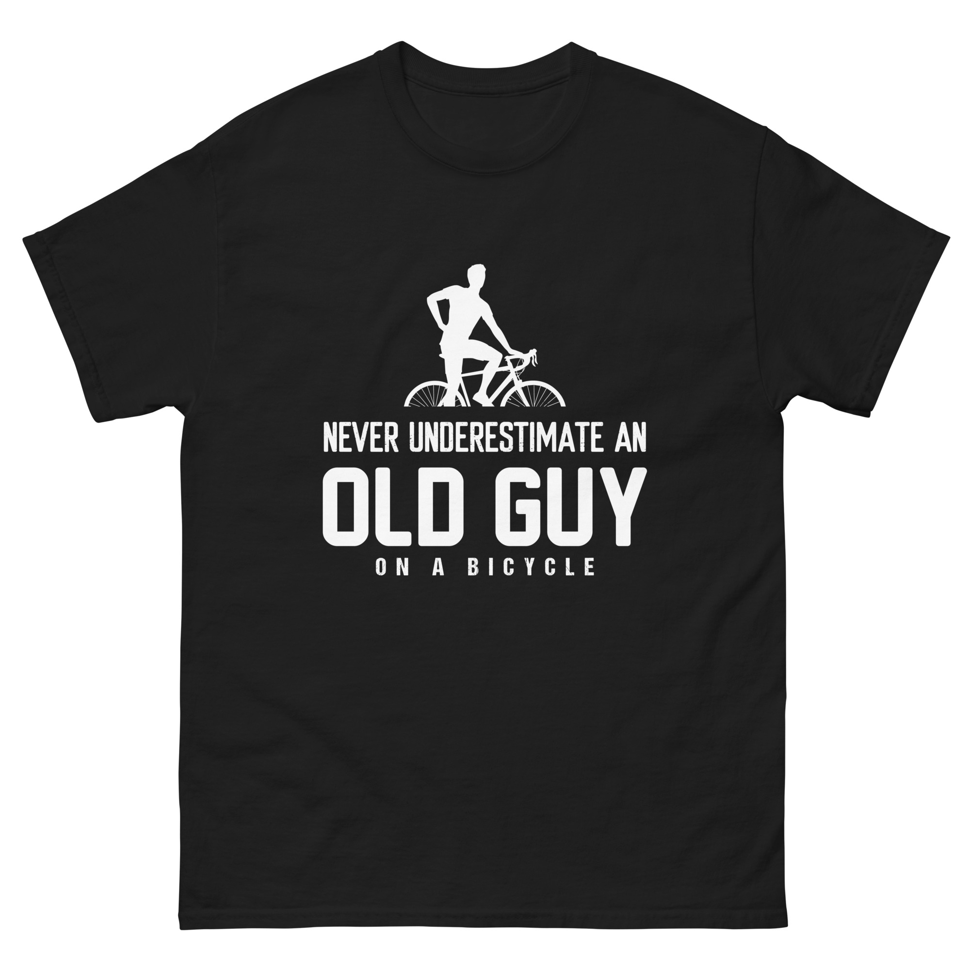 Never underestimate an old guy cycling shirt