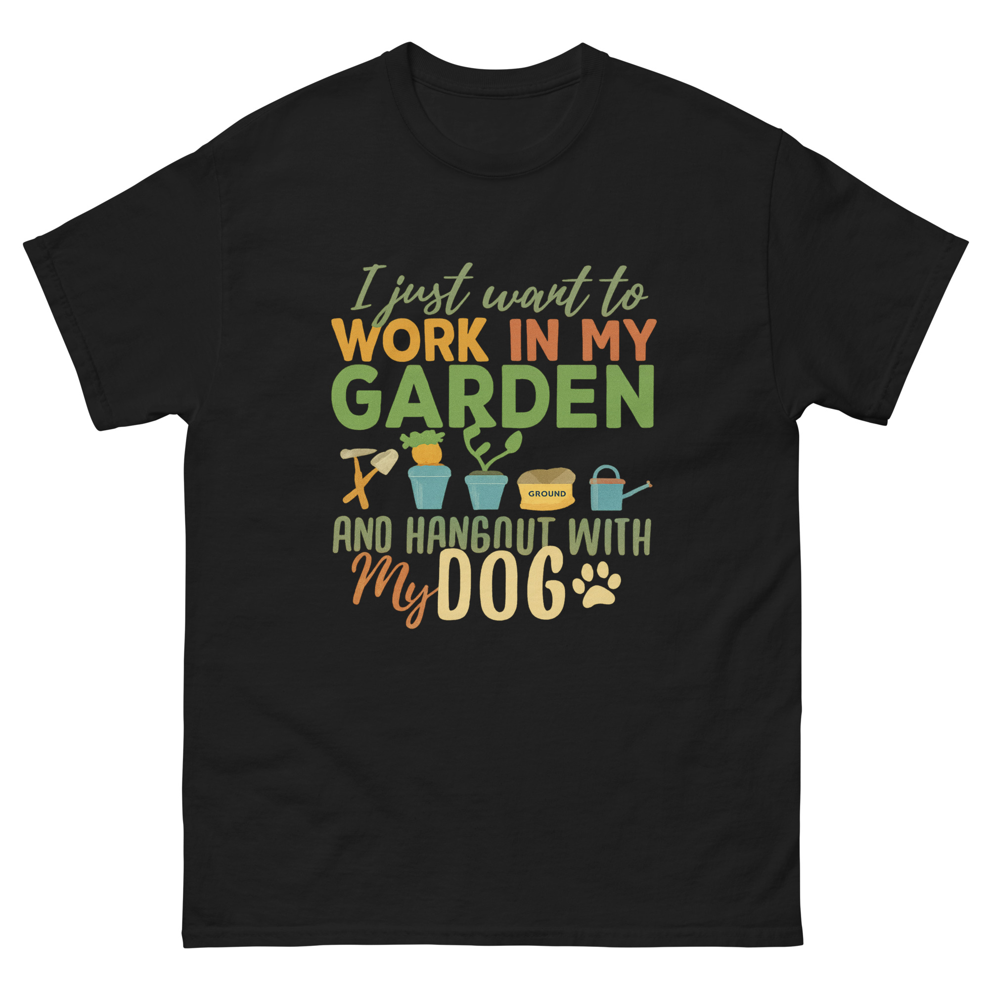 gardening dog lover shirt work in my garden