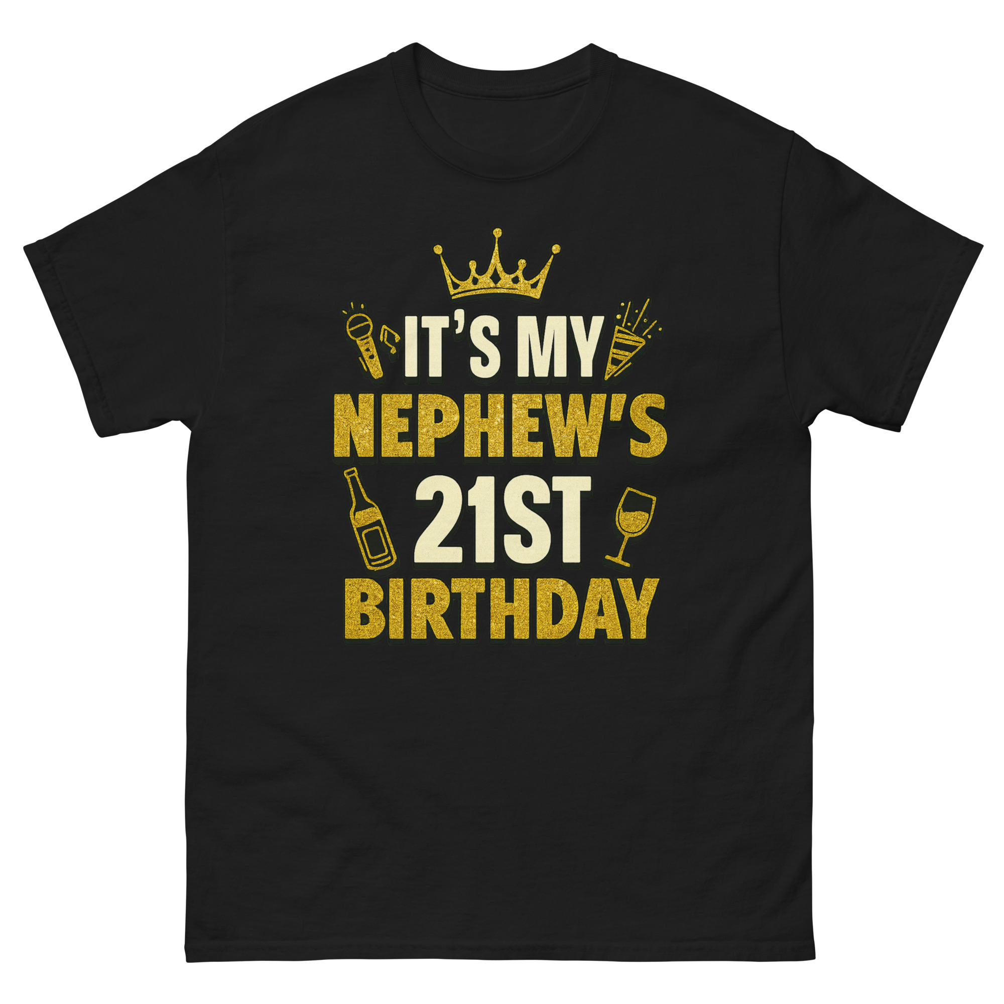 crown and drinks nephew milestone party tshirt