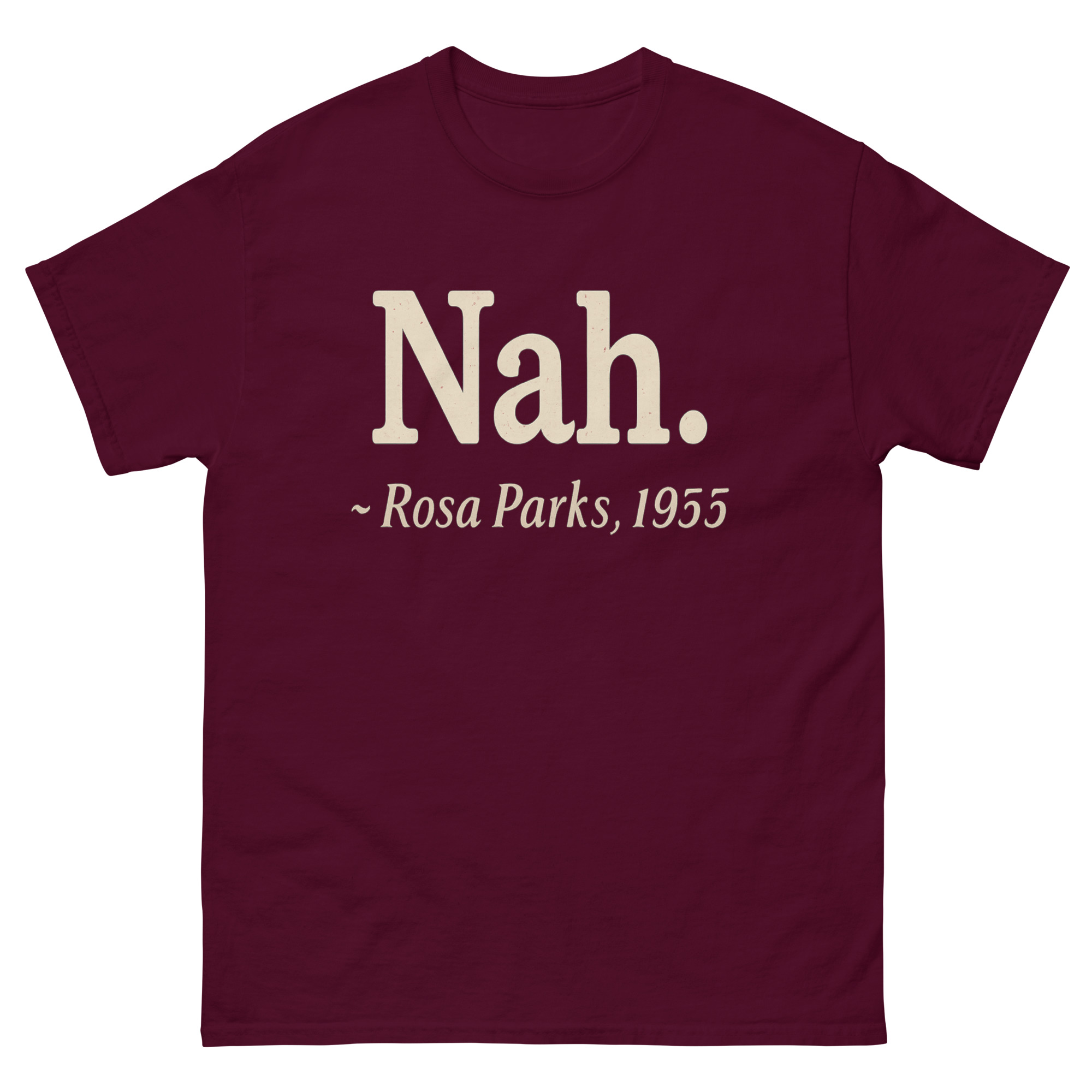 unisex-classic-tee-maroon-front-68a535a5c1b63.jpg