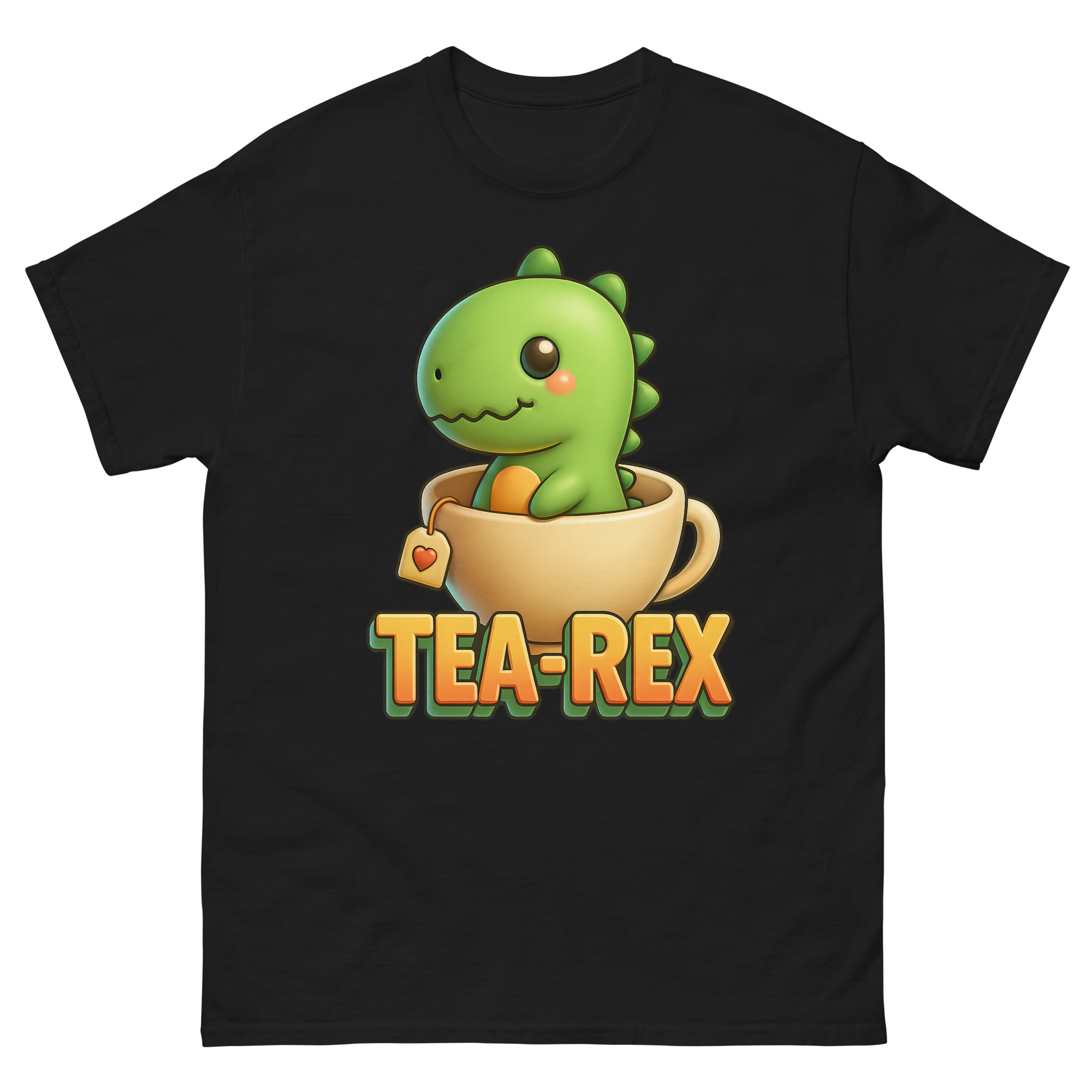 funny tea rex dinosaur pun graphic tee