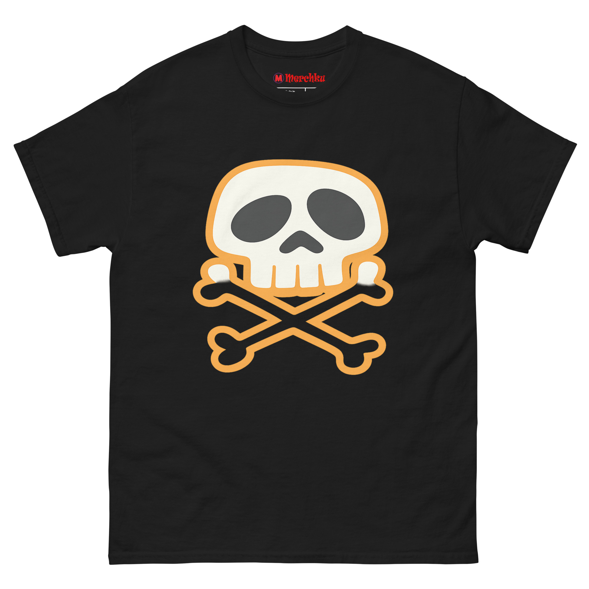Skull and crossbones t shirt pirate style design
