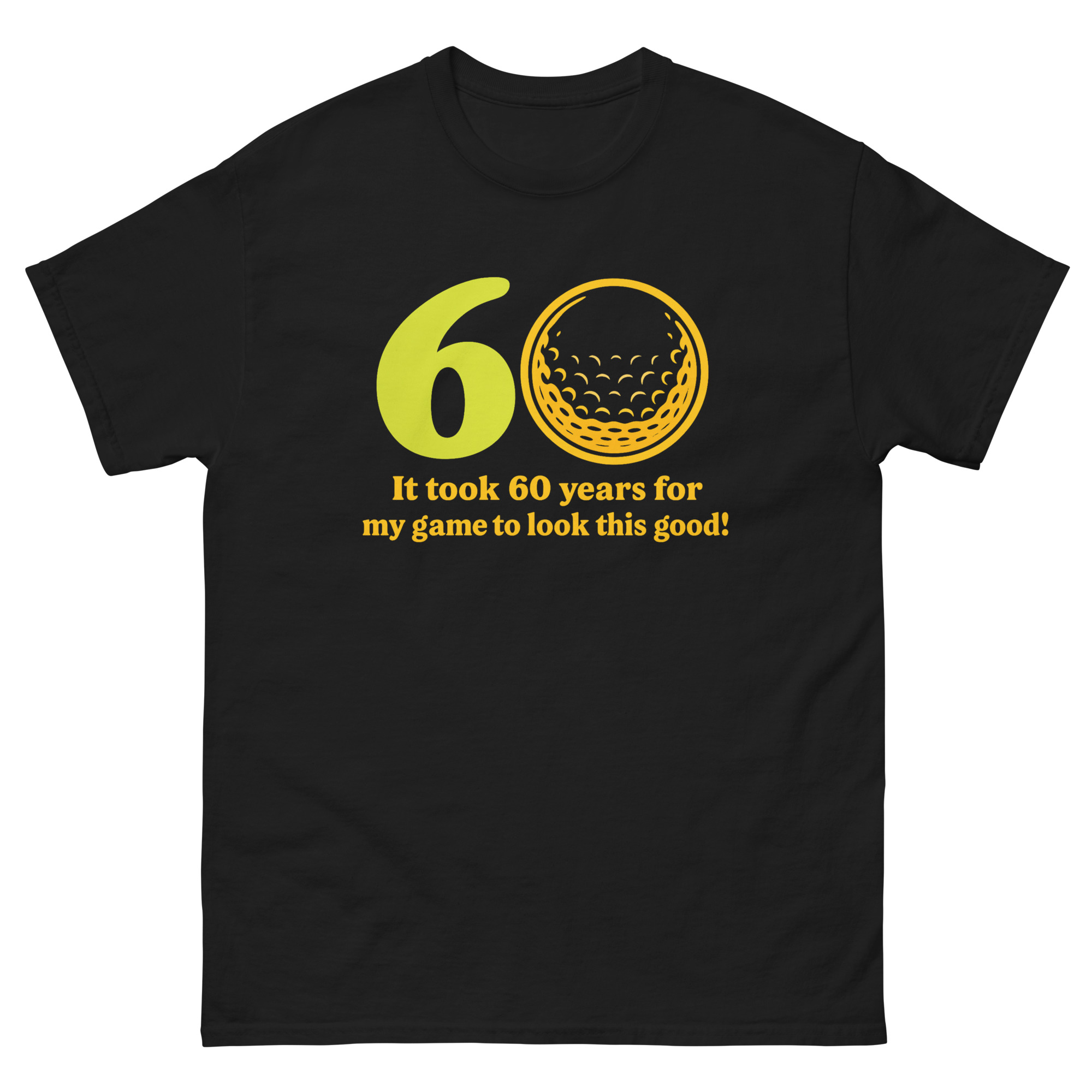 Golf lover 60 years old t-shirt with funny design