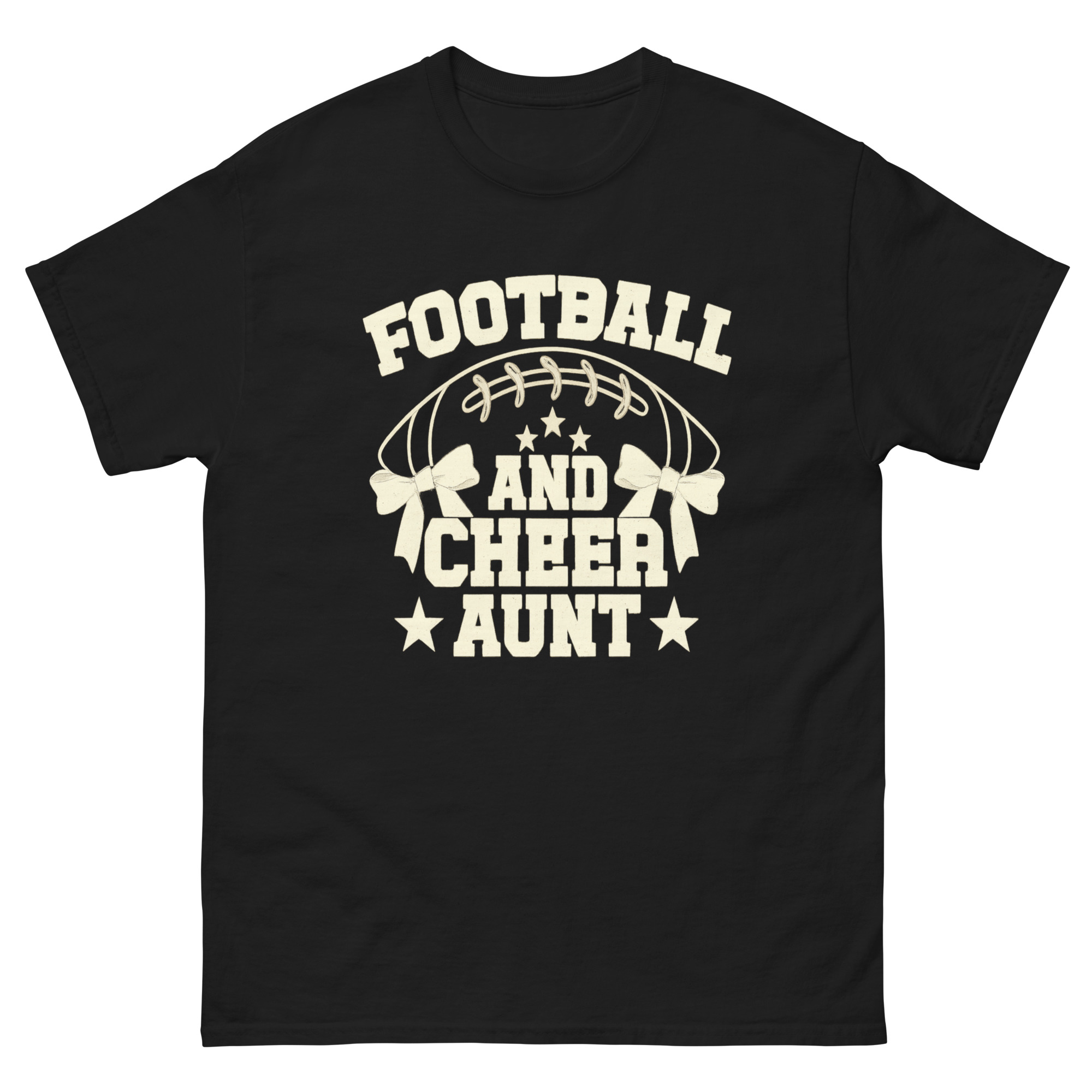 Football and cheer aunt t-shirt for game day