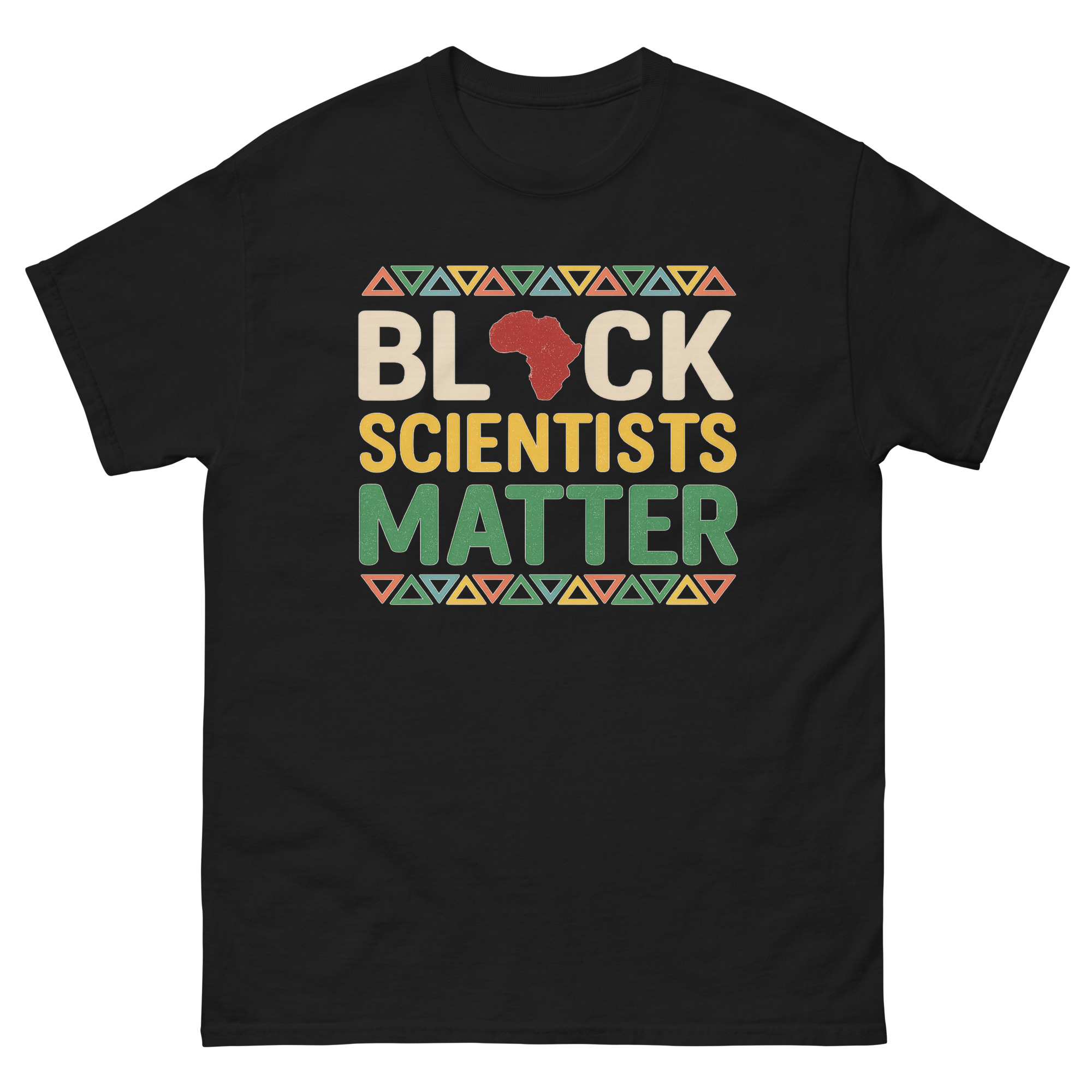 Black Scientists Matter shirt with Afrocentric design