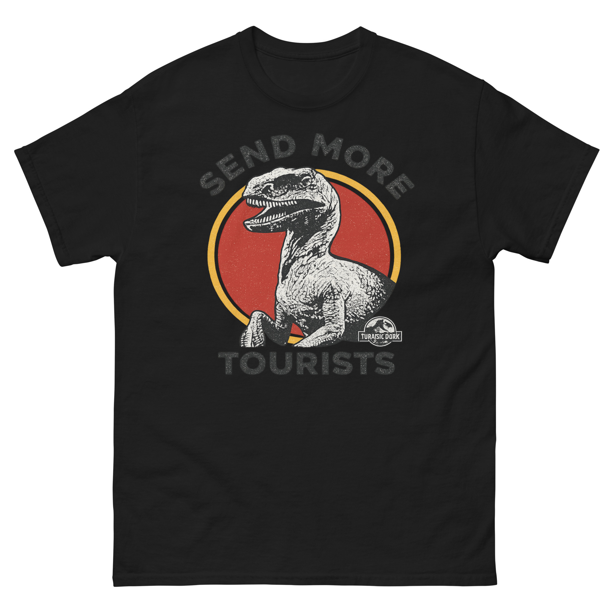 funny tourist t shirt send more tourists dinosaur graphic design