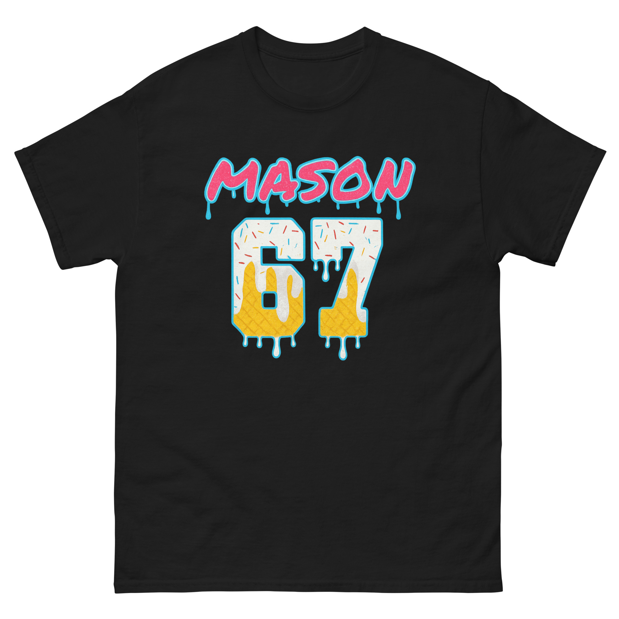 mason 67 meme t shirt with dripping ice cream graphic design