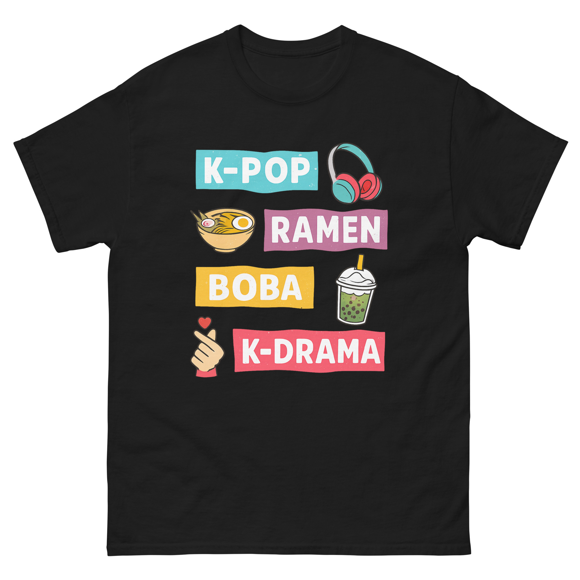 Kpop ramen boba Kdrama lifestyle fan shirt