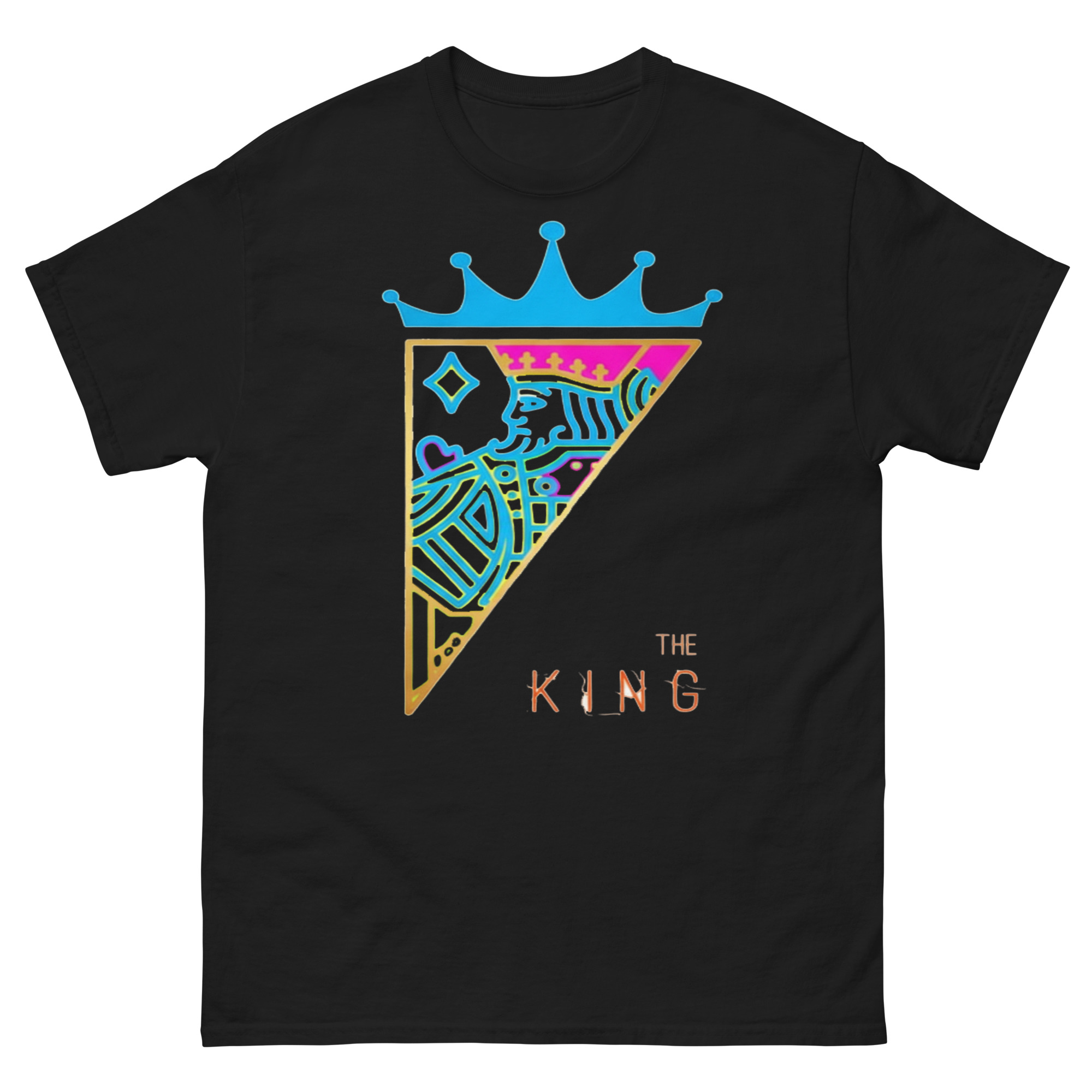 the king royal graphic t shirt with bold statement design