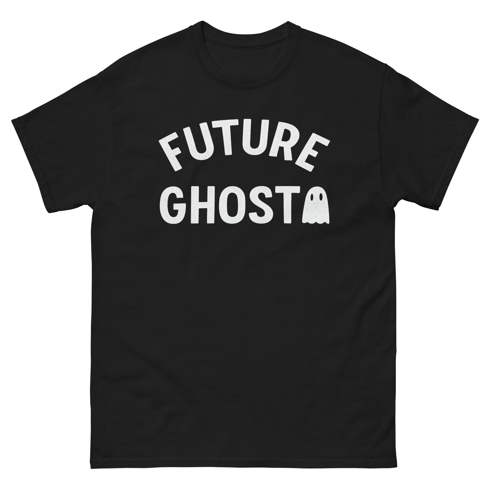 future ghost shirt with funny halloween ghost text design