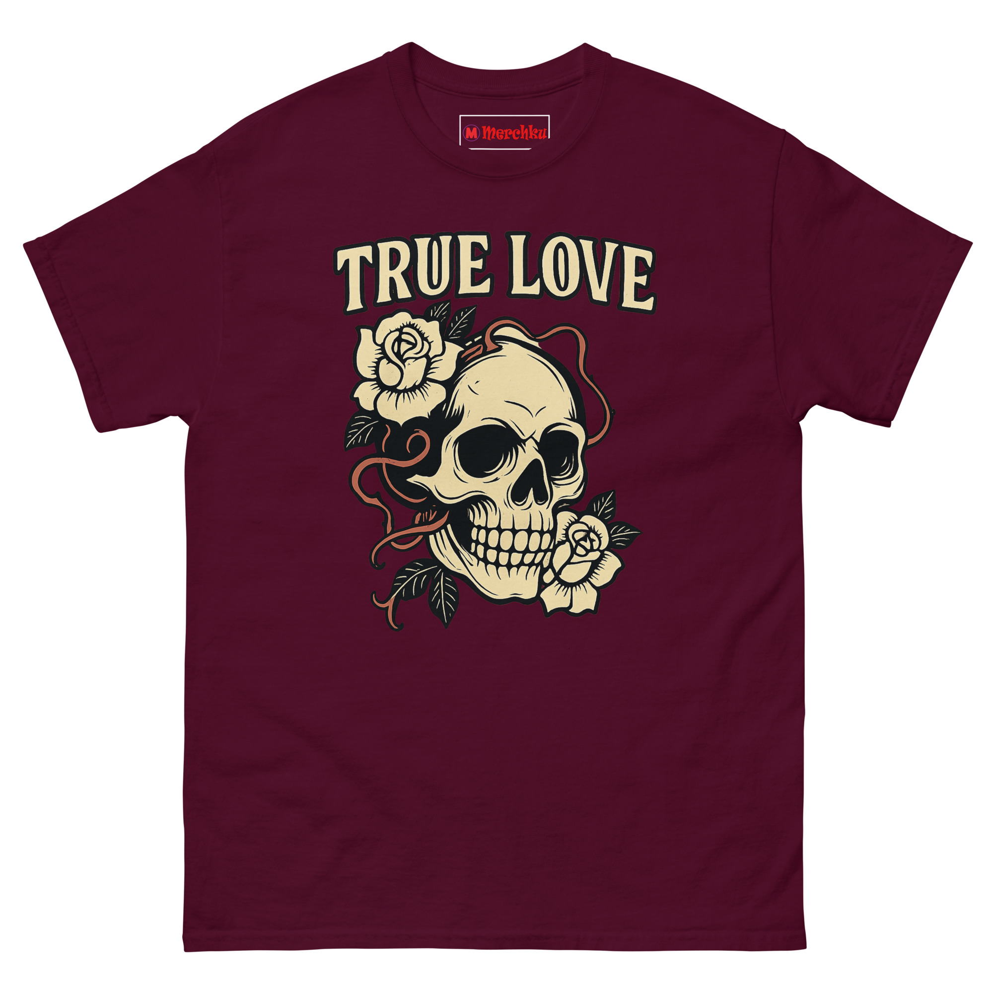 unisex-classic-tee-maroon-front-68b7ef589e2e3.jpg
