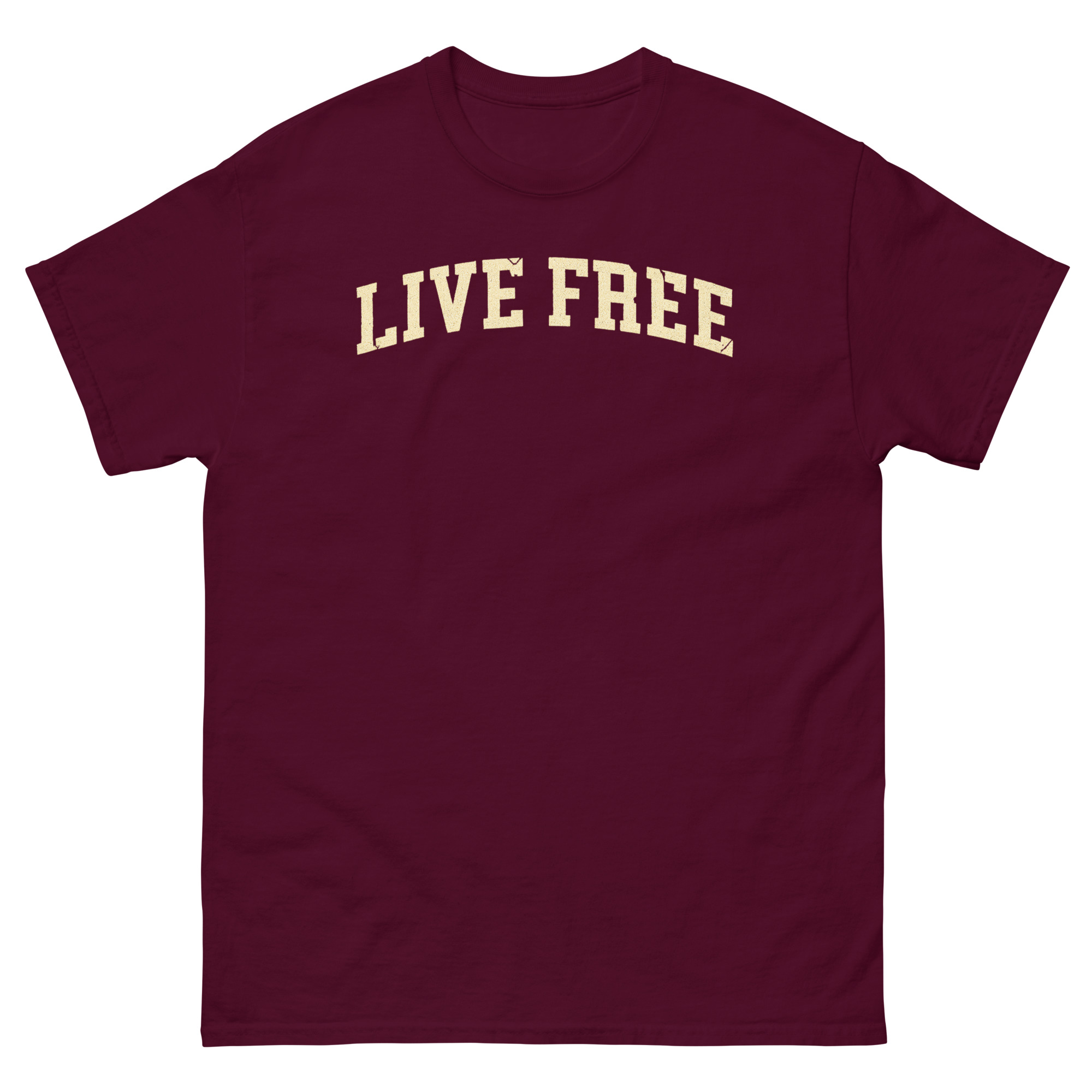 unisex-classic-tee-maroon-front-68c81329877d5.jpg