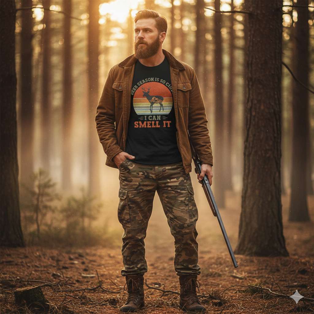 Hunting Season Tee – I Can Smell It Design Funny hunting shirt with “I Can Smell It” text