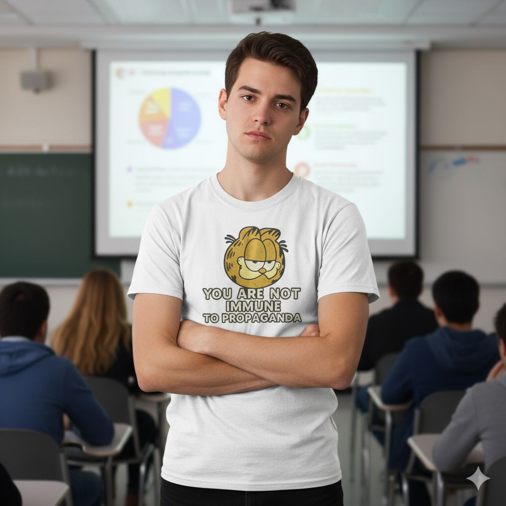 garfield you are not immune to propaganda shirt garfield you are not immune to propaganda shirt