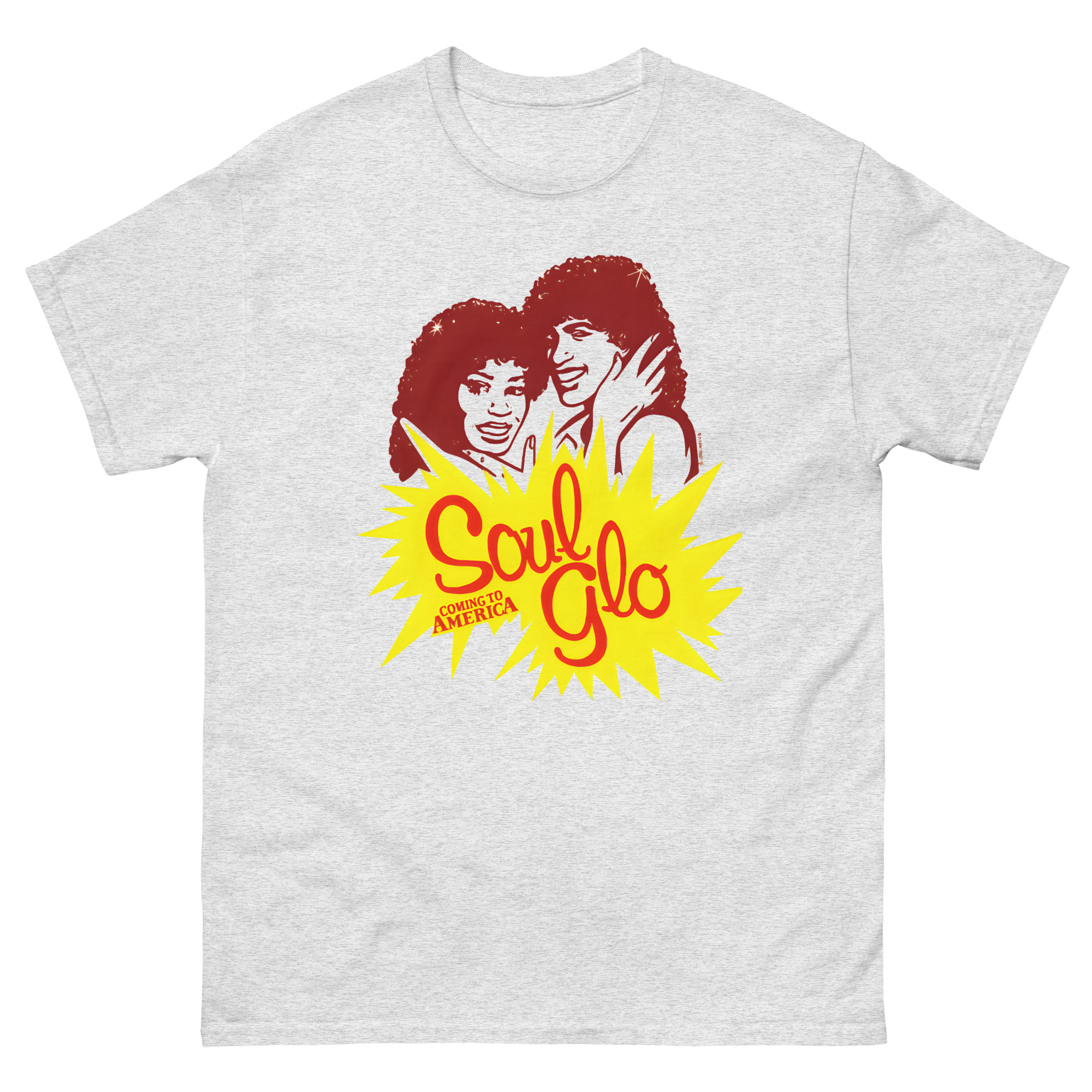 Coming to America Soul Glo T Shirt with Retro Graphic Design