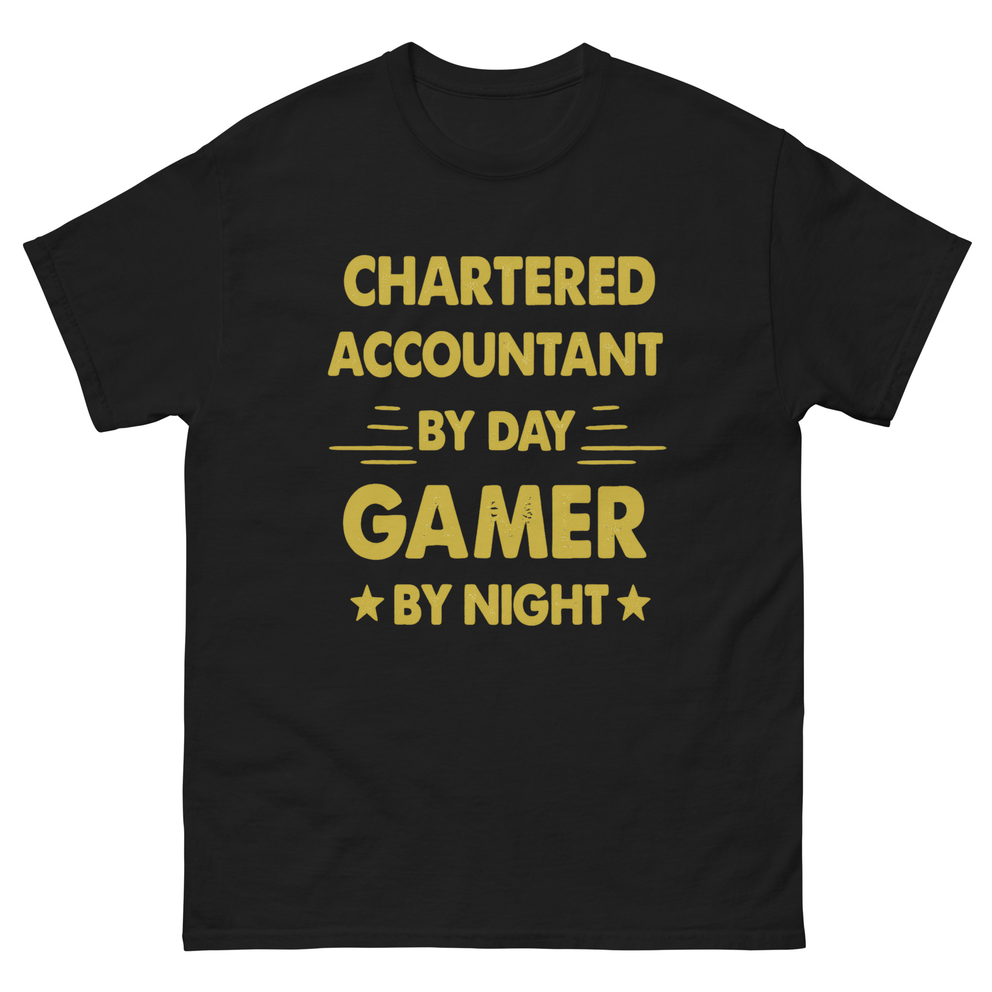 chartered accountant by day gamer by night funny accountant t shirt