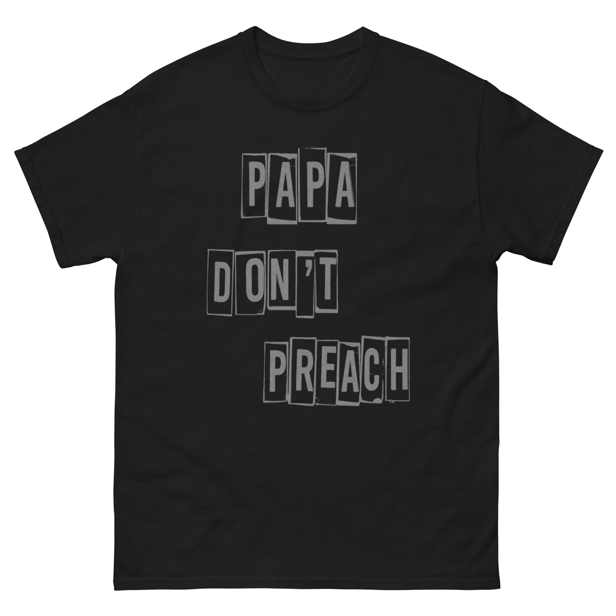 papa dont preach vintage lyric quote t shirt 80s music lovers