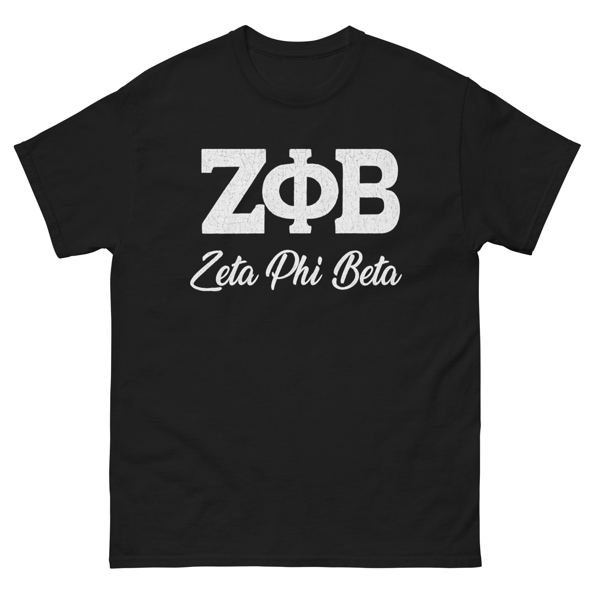 zeta phi beta shirt with greek letters and sorority name design