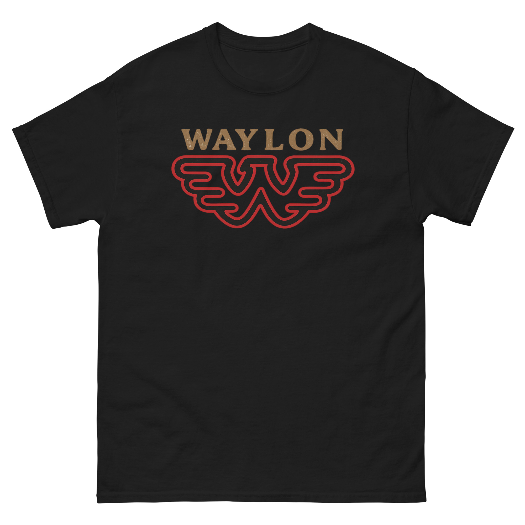 Waylon Jennings outlaw country music t-shirt with vintage winged logo