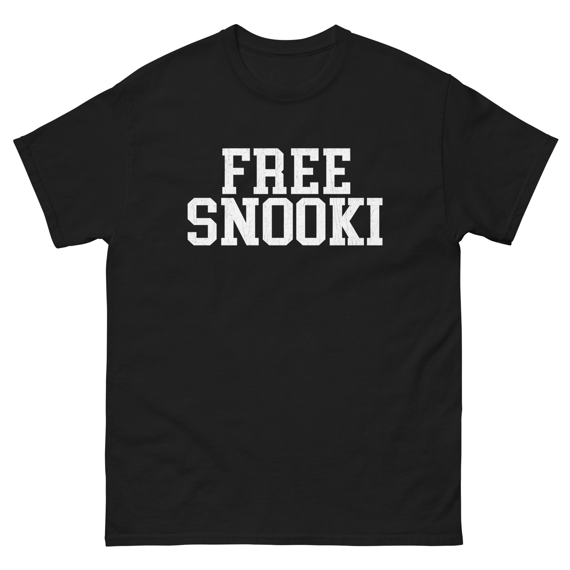 Free Snooki shirt with bold white text – funny pop culture graphic tee inspired by iconic reality TV moment