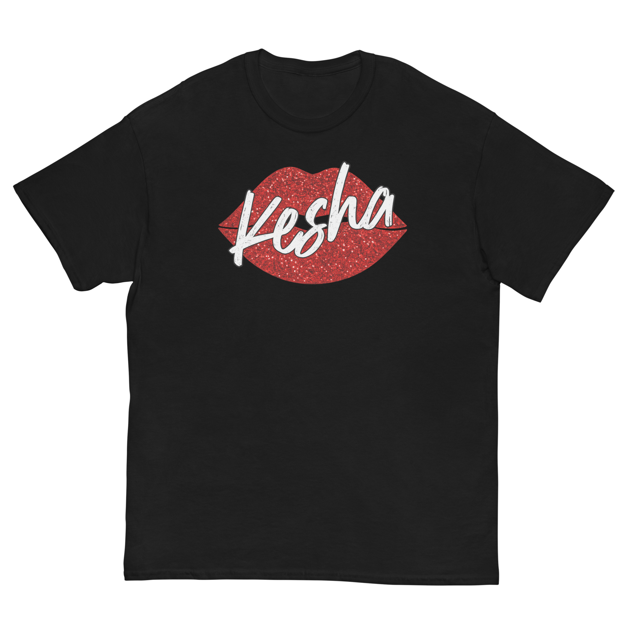 Kesha t shirt – unisex glitter lips graphic tee for pop music fans