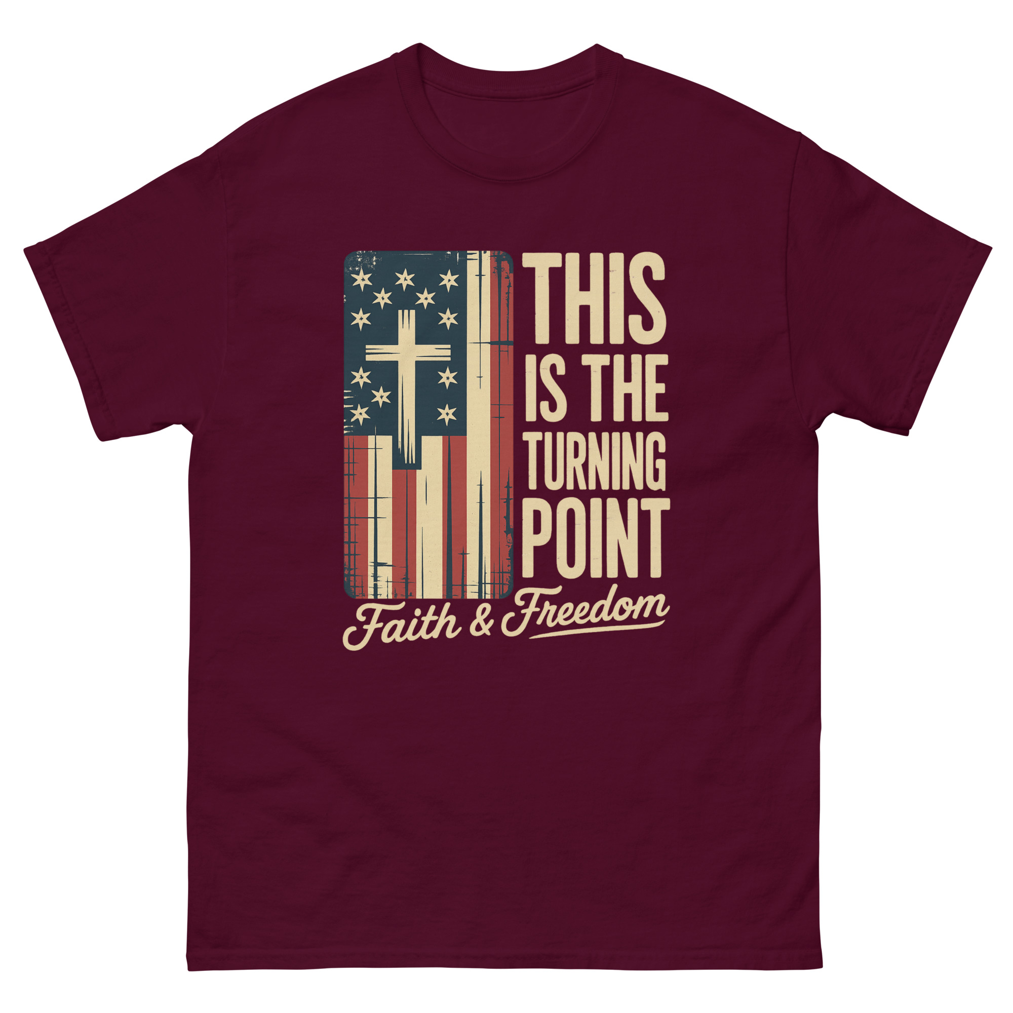 unisex-classic-tee-maroon-front-68dc8f2b9461d.jpg