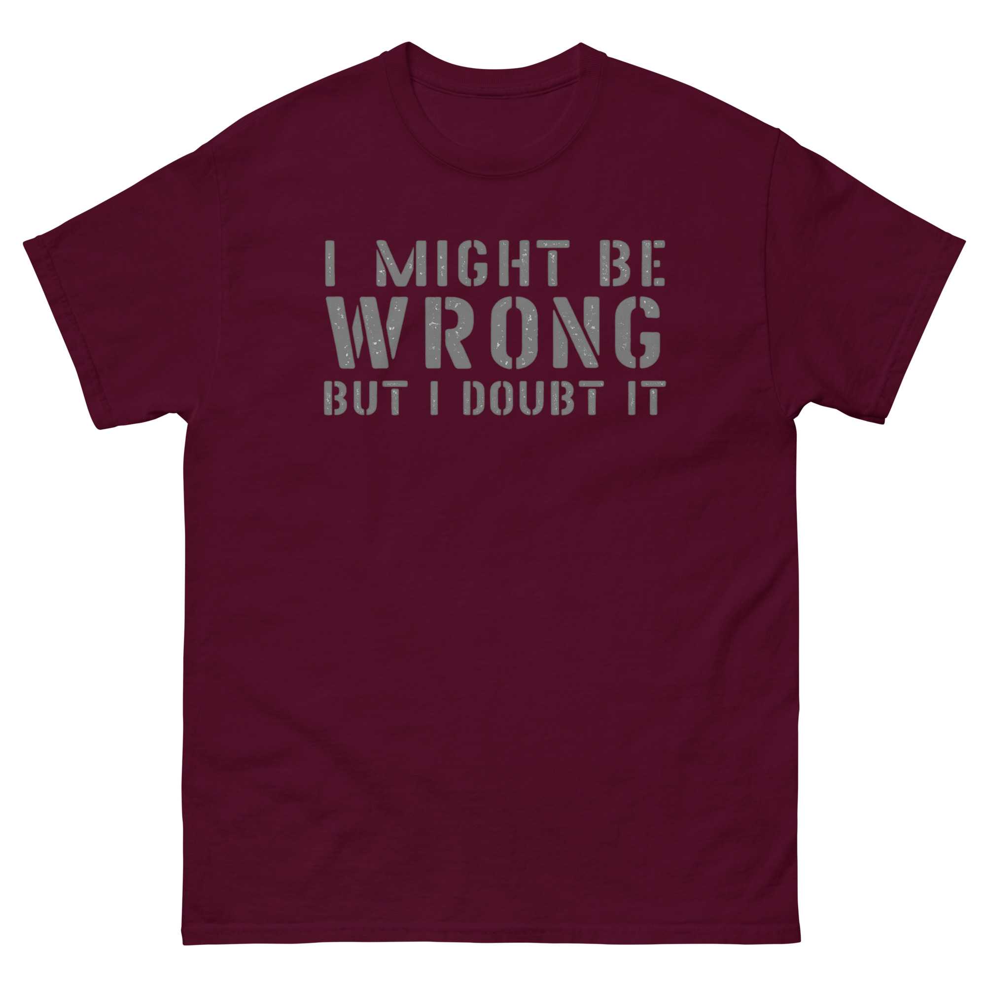 unisex-classic-tee-maroon-front-68fae1f3e94ae.jpg