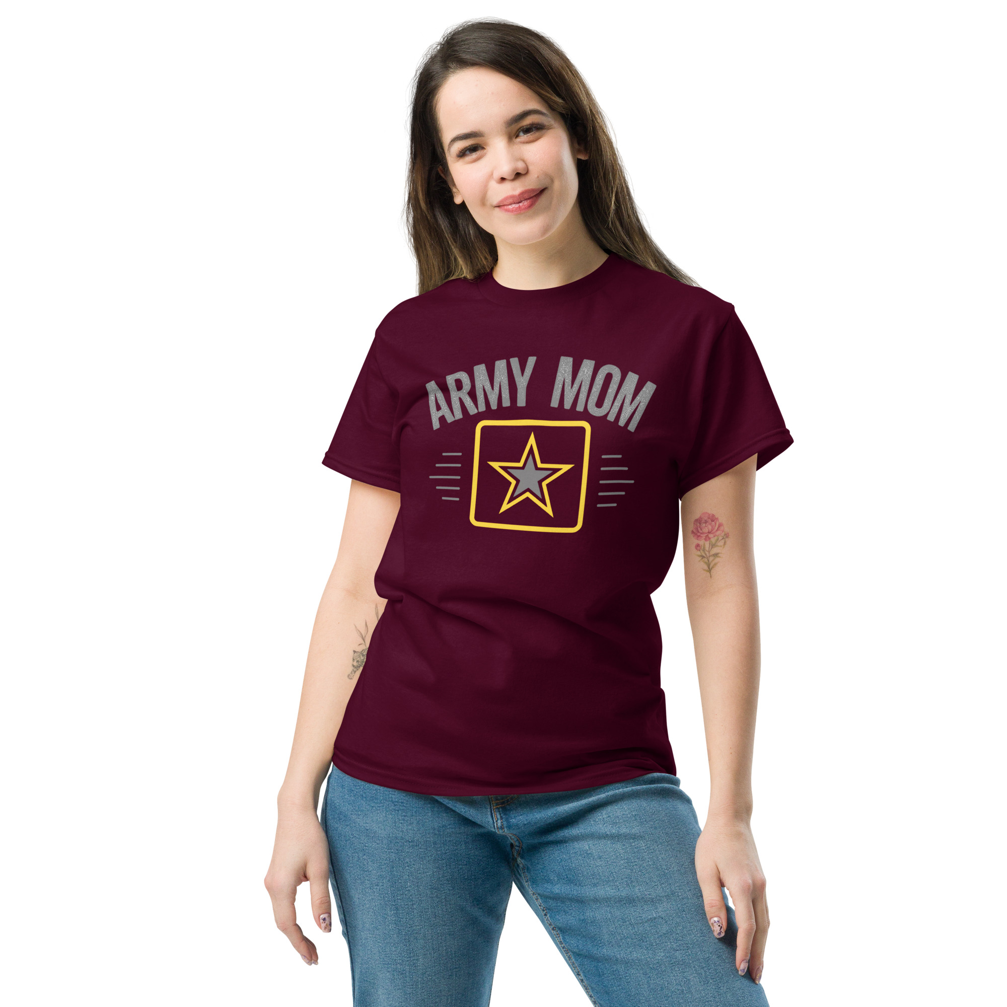unisex-classic-tee-maroon-front-690425f6157a1.jpg