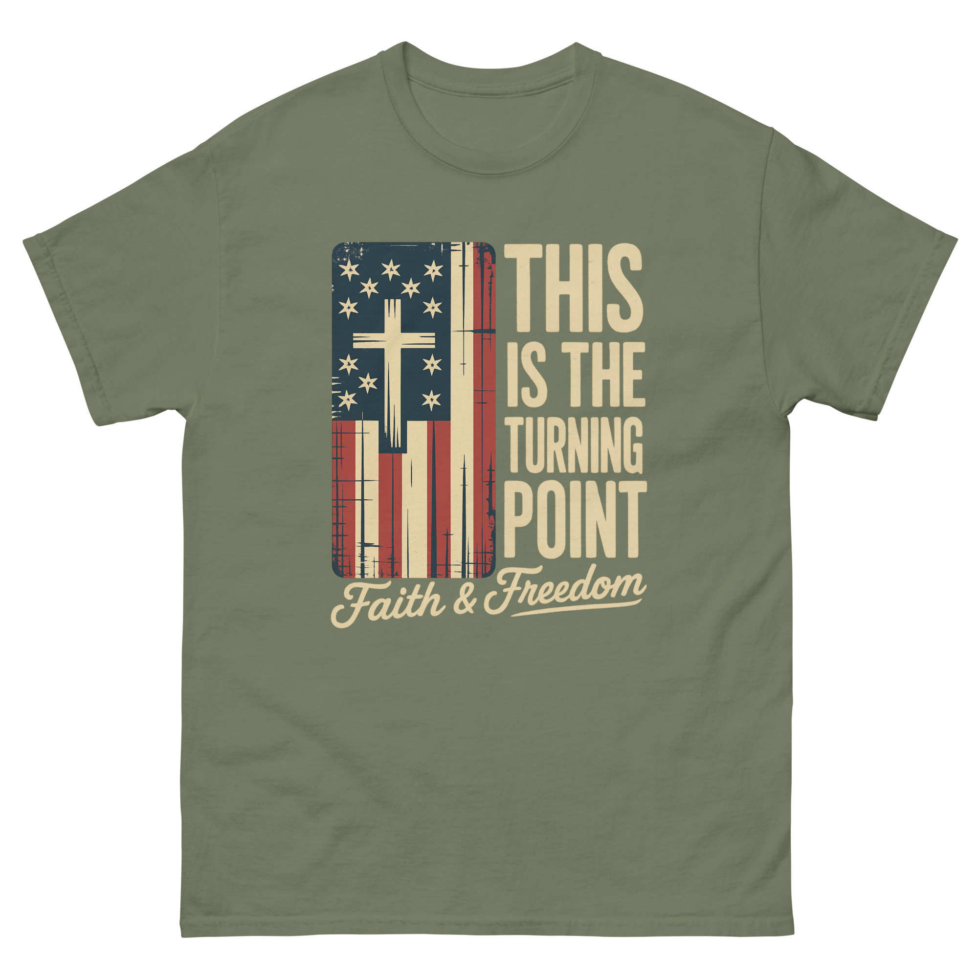 unisex-classic-tee-military-green-front-68dc8f2b9e1e3.jpg