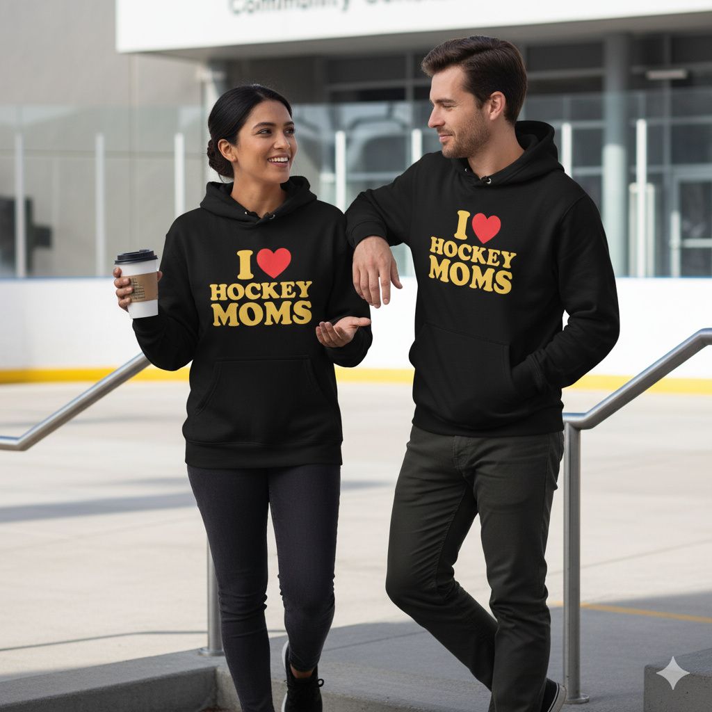 I Heart Hockey Moms Hoodie I Heart Hockey Moms Hoodie