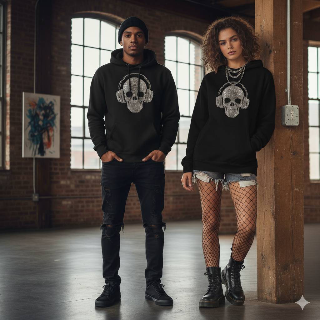 Rhinestone Skeleton Hoodie