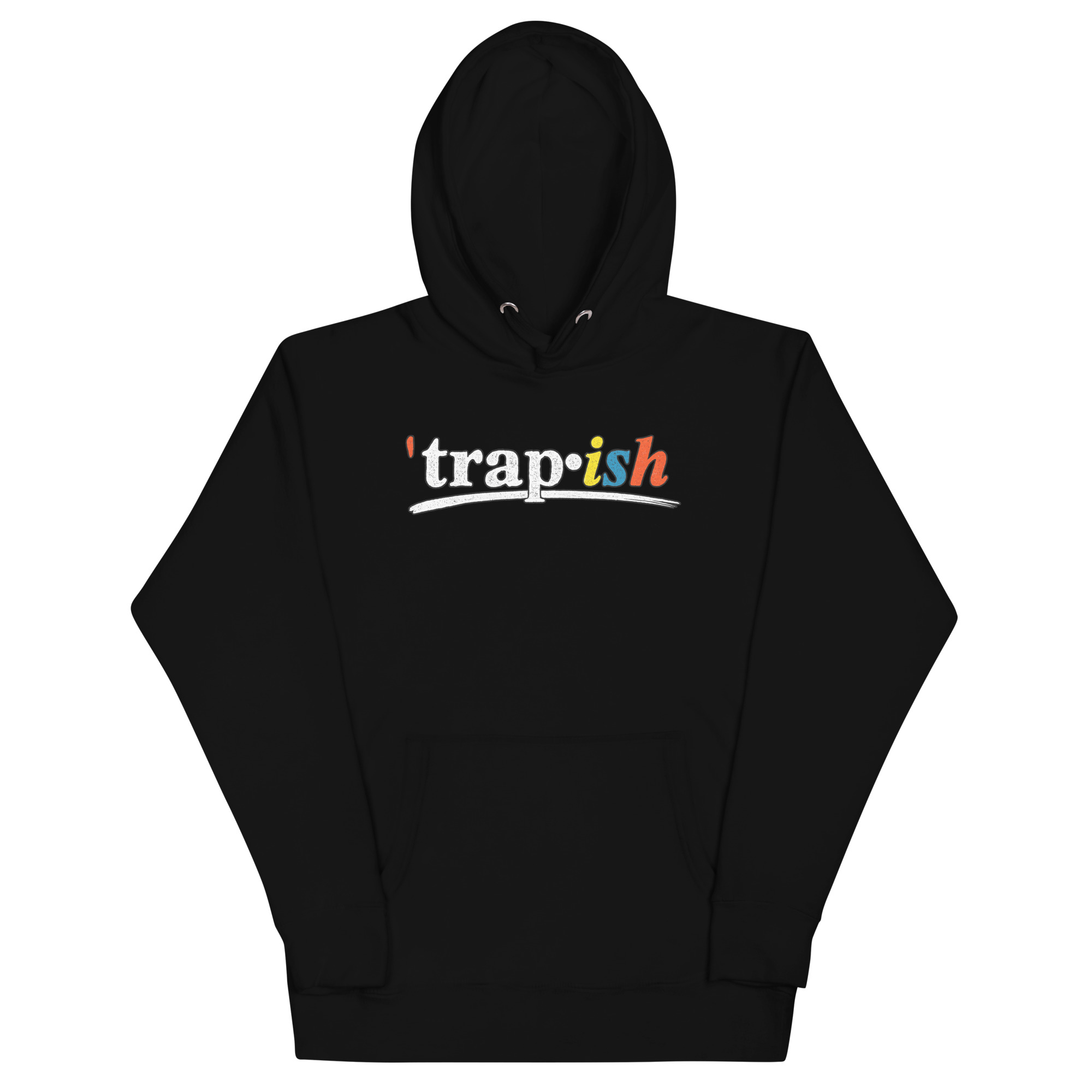 Trap music hoodie with bold logo and unique hip hop style