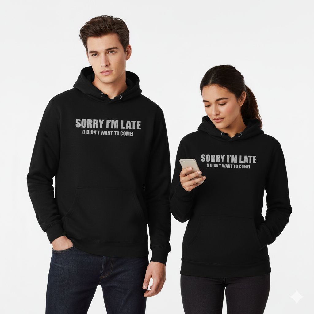 Sorry I’m Late I Didn’t Want to Come Hoodie Sorry I’m Late I Didn’t Want to Come Hoodie