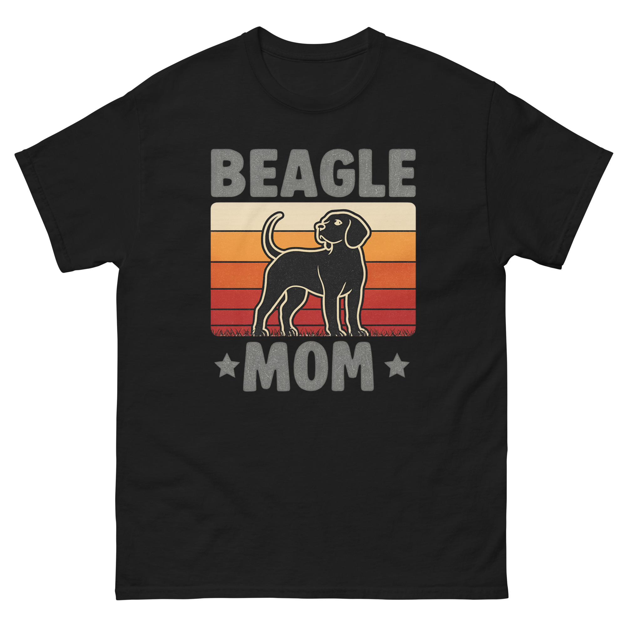 Retro Beagle Mom Shirt – Vintage Beagle Silhouette Design for Dog Lovers