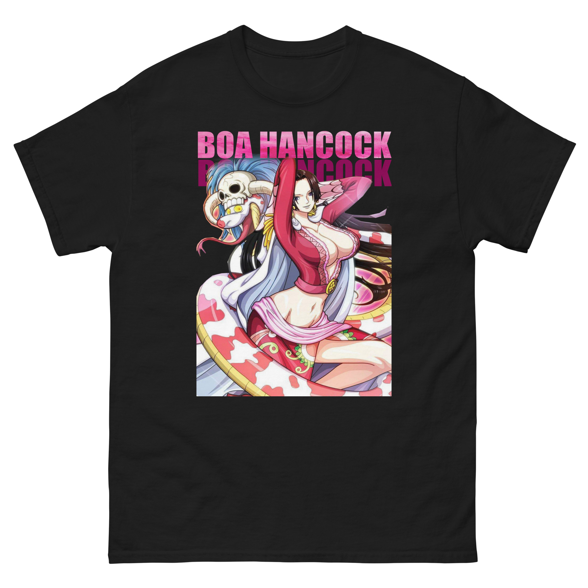 This exclusive Boa Hancock shirt features the Pirate Empress and Salome in stunning detail