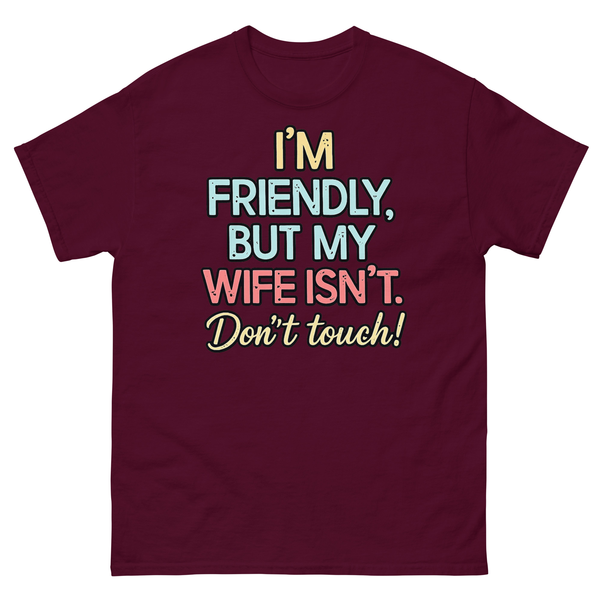 unisex-classic-tee-maroon-front-698e7b36f16e4.jpg
