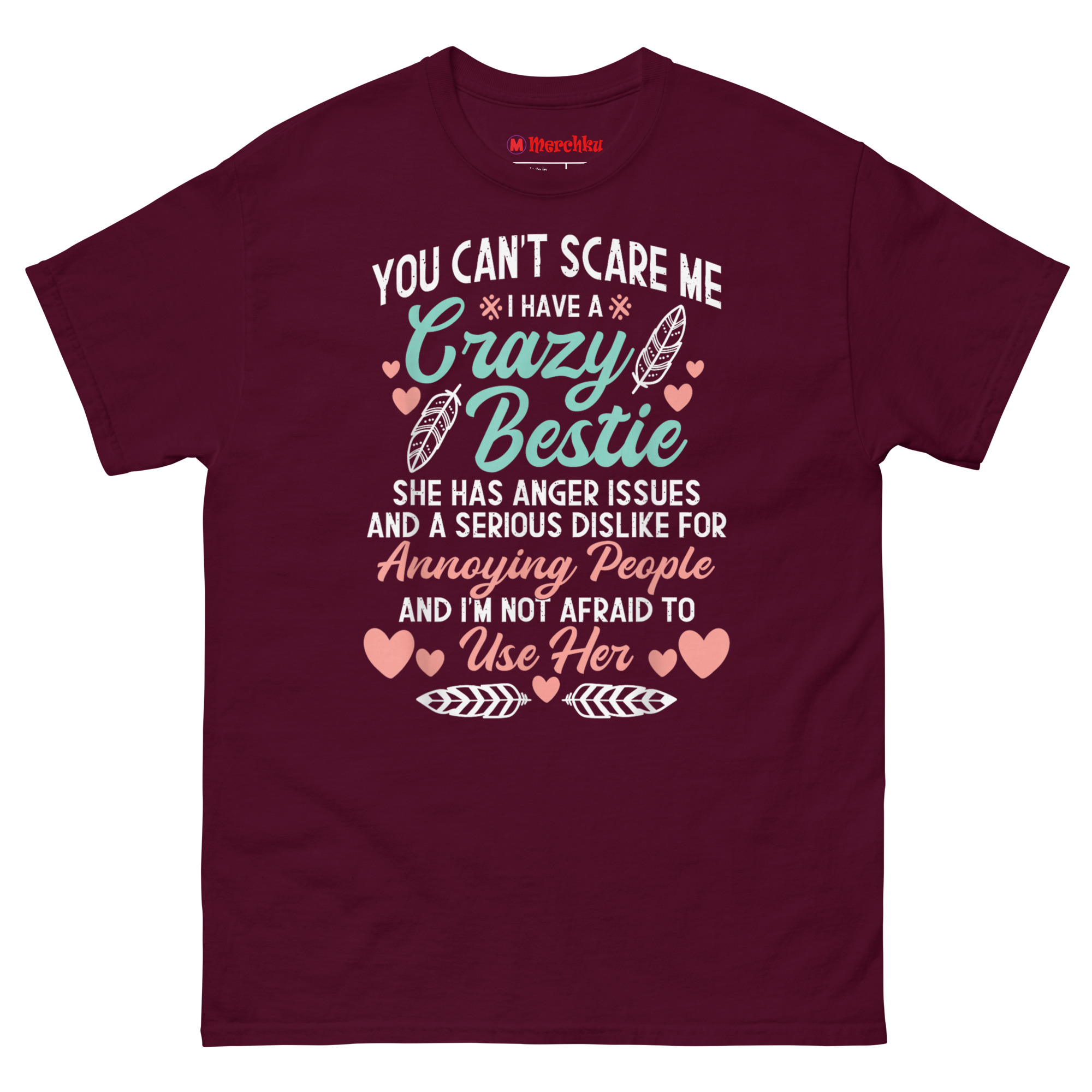 unisex-classic-tee-maroon-front-699c5009b39c1.jpg