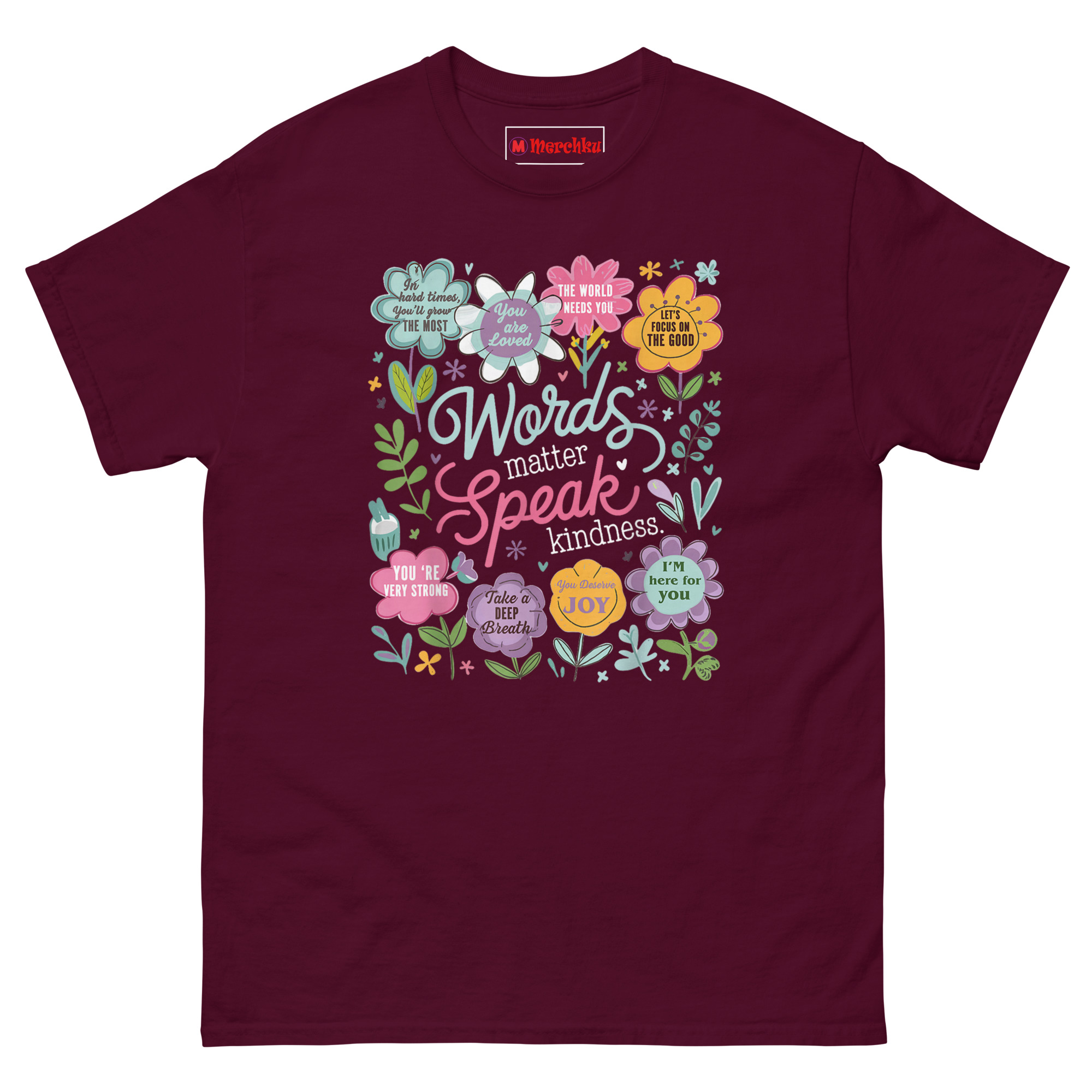 unisex-classic-tee-maroon-front-6a02af9ccc19a.jpg