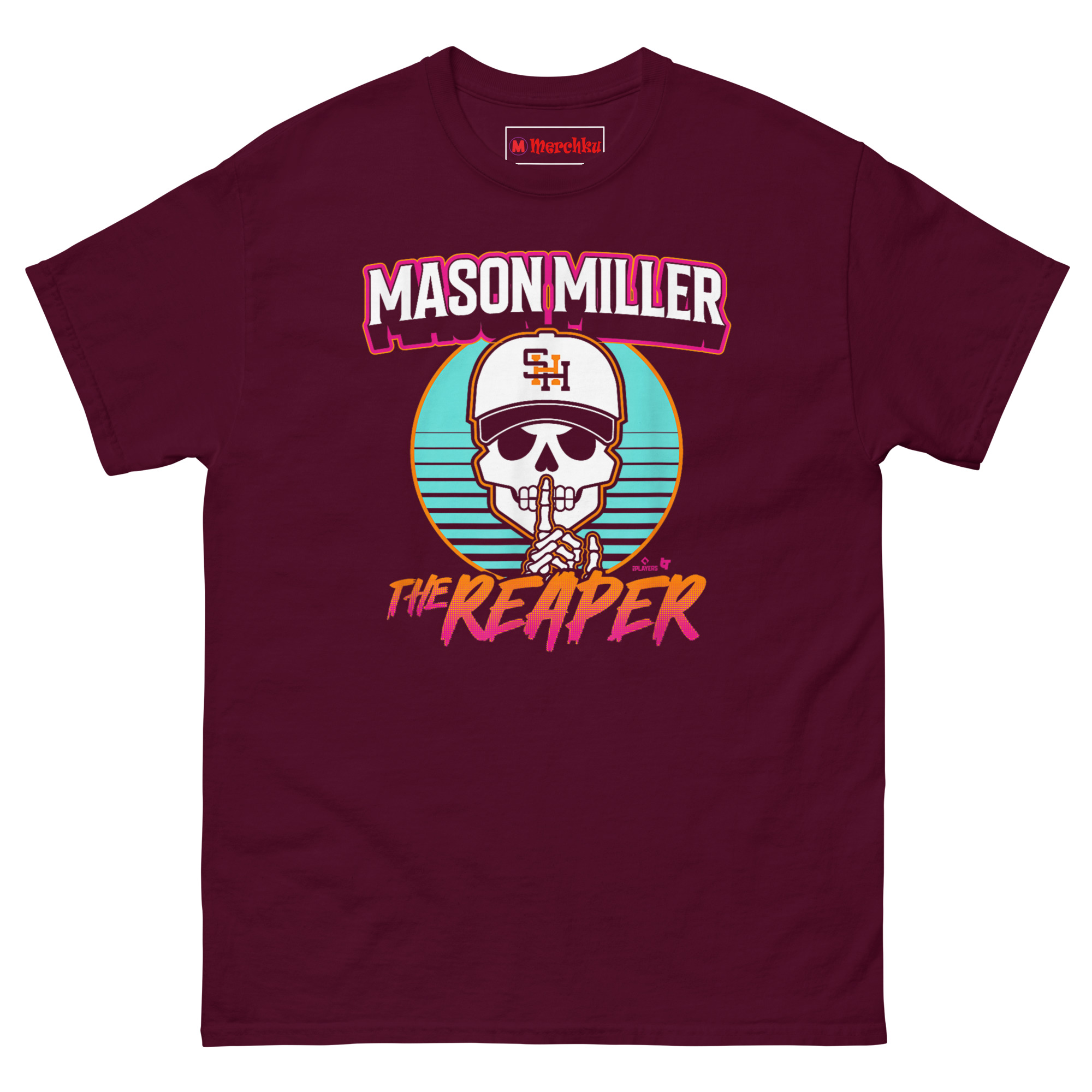 unisex-classic-tee-maroon-front-6a03dd19a5522.jpg
