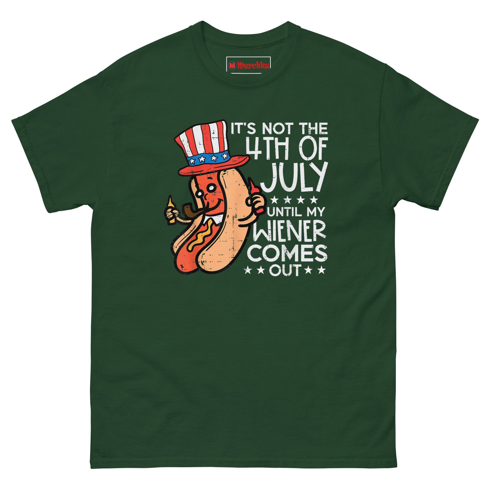 unisex-classic-tee-forest-green-front-6a3b541939d67.jpg