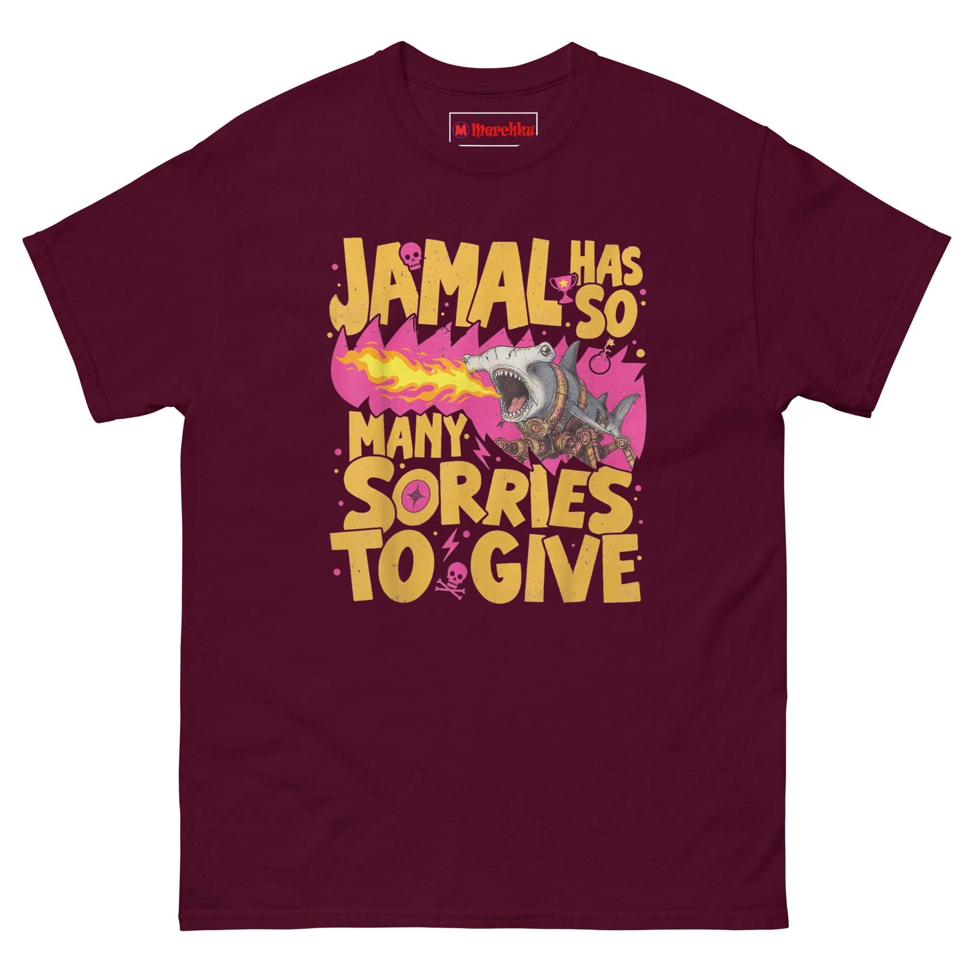 unisex-classic-tee-maroon-front-6a2a0e1890746.jpg