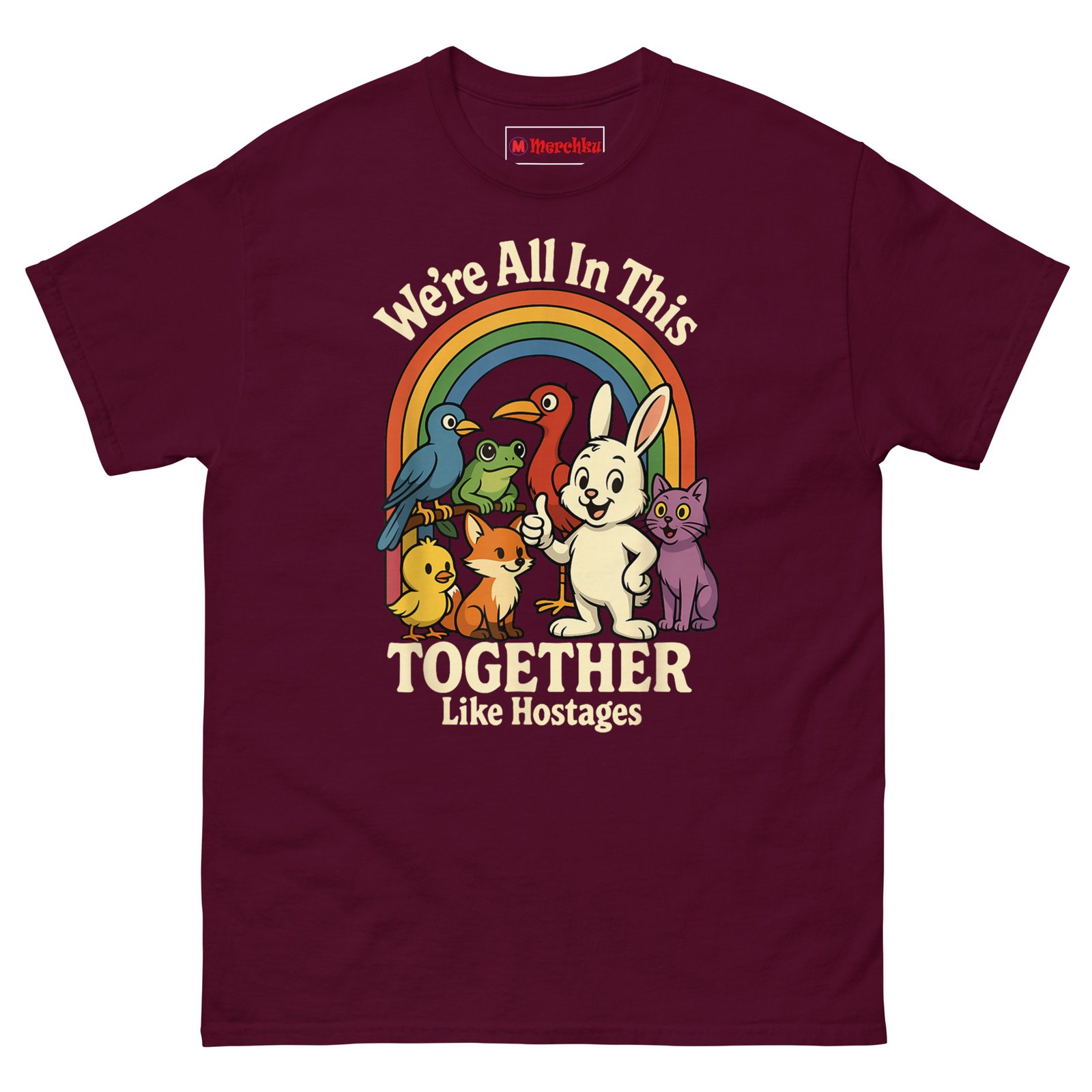 unisex-classic-tee-maroon-front-6a642abbc13b2.jpg